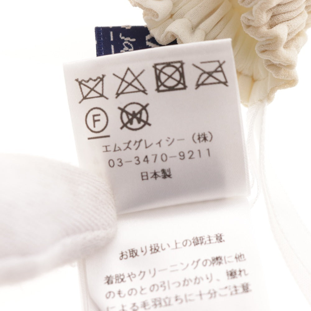 ■ M's Gracie Pants Wide Pants EA-316102 Bottoms Pleated Elastic Waist Women's Size 36 Beige Tag Included Unused