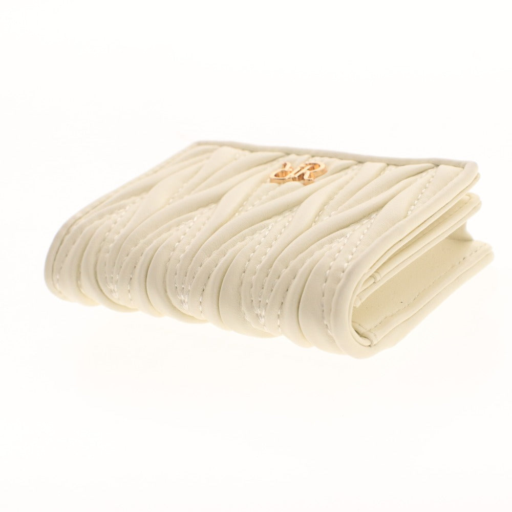 ■ ランダ キルティングデザイン カードケース FB34277 ファッション小物 ロゴ レディース ベージュ 付属品付き 新品 未使用