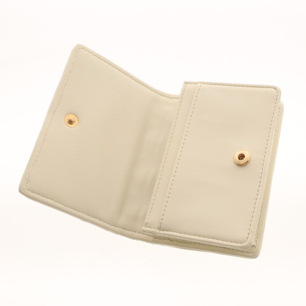 ■ ランダ キルティングデザイン カードケース FB34277 ファッション小物 ロゴ レディース ベージュ 付属品付き 新品 未使用