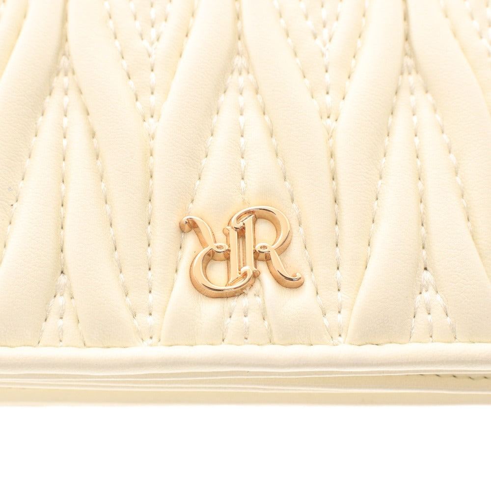 ■ ランダ キルティングデザイン カードケース FB34277 ファッション小物 ロゴ レディース ベージュ 付属品付き 新品 未使用