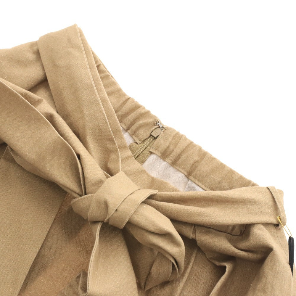 ■ グレースコンチネンタル スカート 0225221023-00 ボトムス プリント 植物 柄 紐 レディース 3-38 ベージュ系 新品 未使用