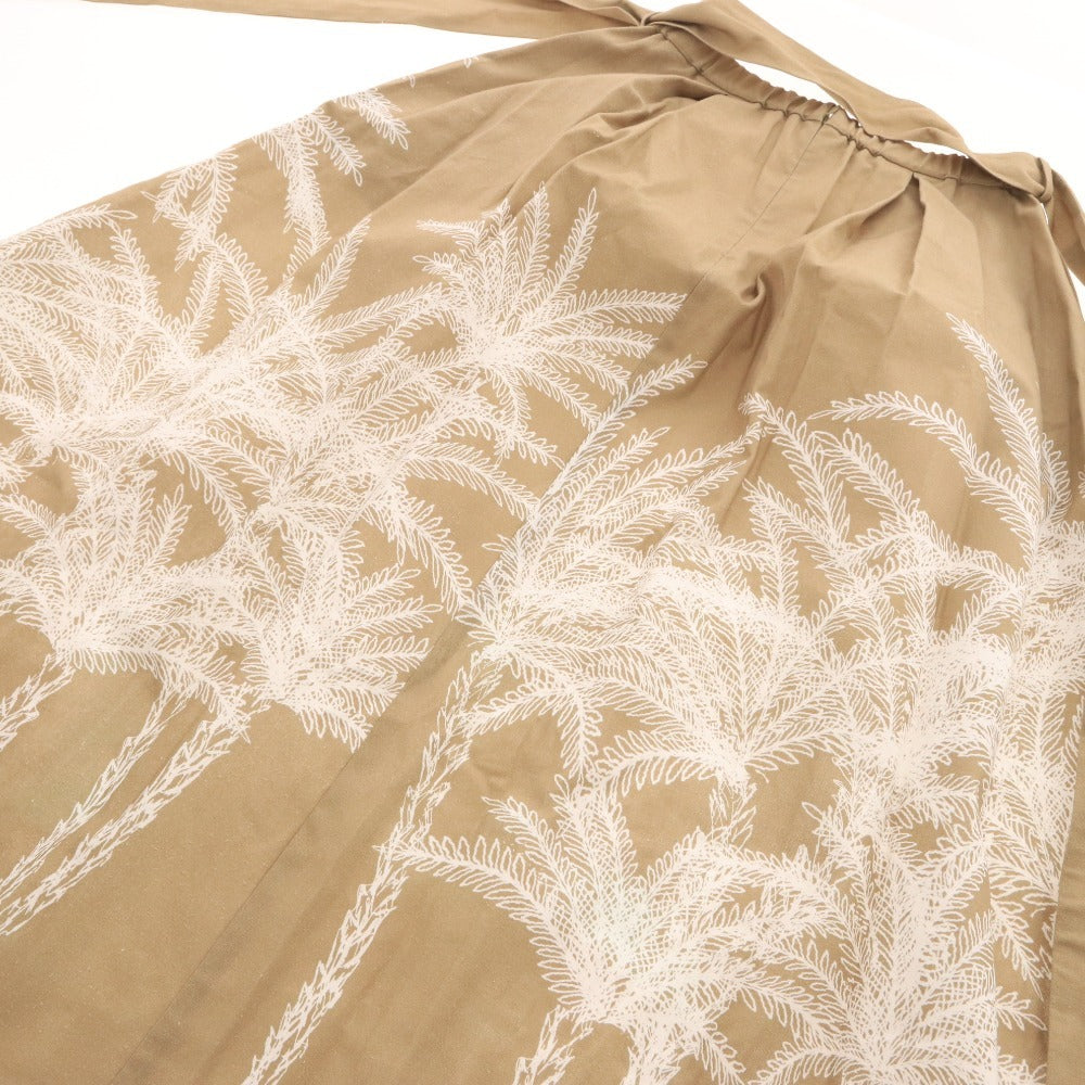 ■ グレースコンチネンタル スカート 0225221023-00 ボトムス プリント 植物 柄 紐 レディース 3-38 ベージュ系 新品 未使用