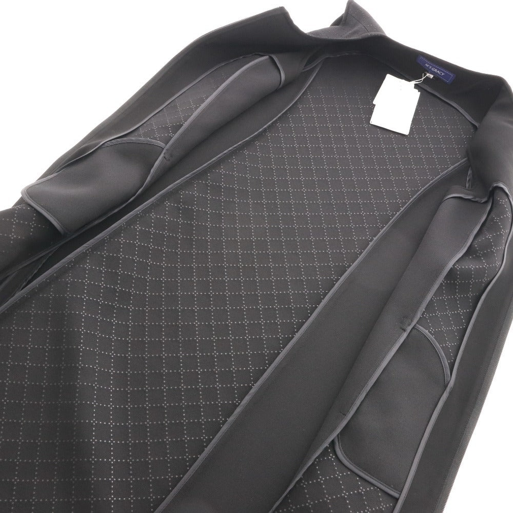 ■ エムズグレイシー ロングワンピース ノースリーブ CR-314509 バール リボン レディース 42(XL相当)ブラック タグ付き 未使用