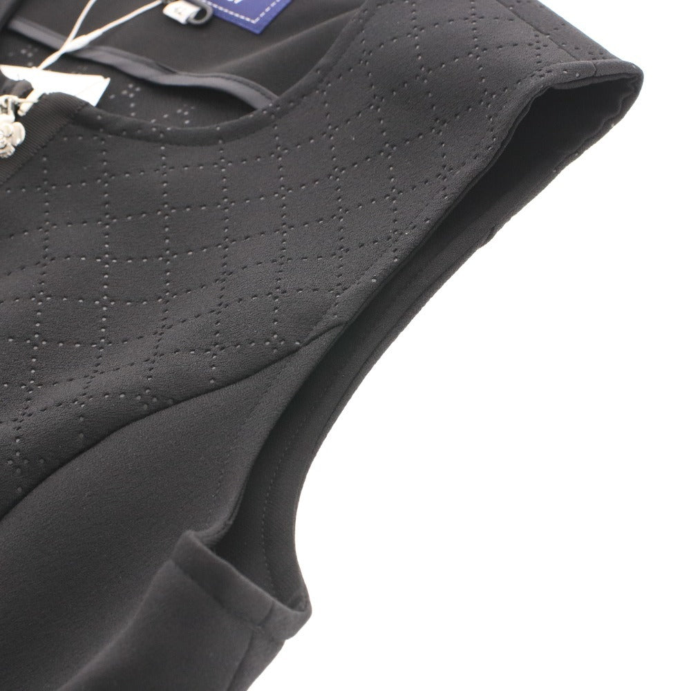 ■ エムズグレイシー ロングワンピース ノースリーブ CR-314509 バール リボン レディース 42(XL相当)ブラック タグ付き 未使用