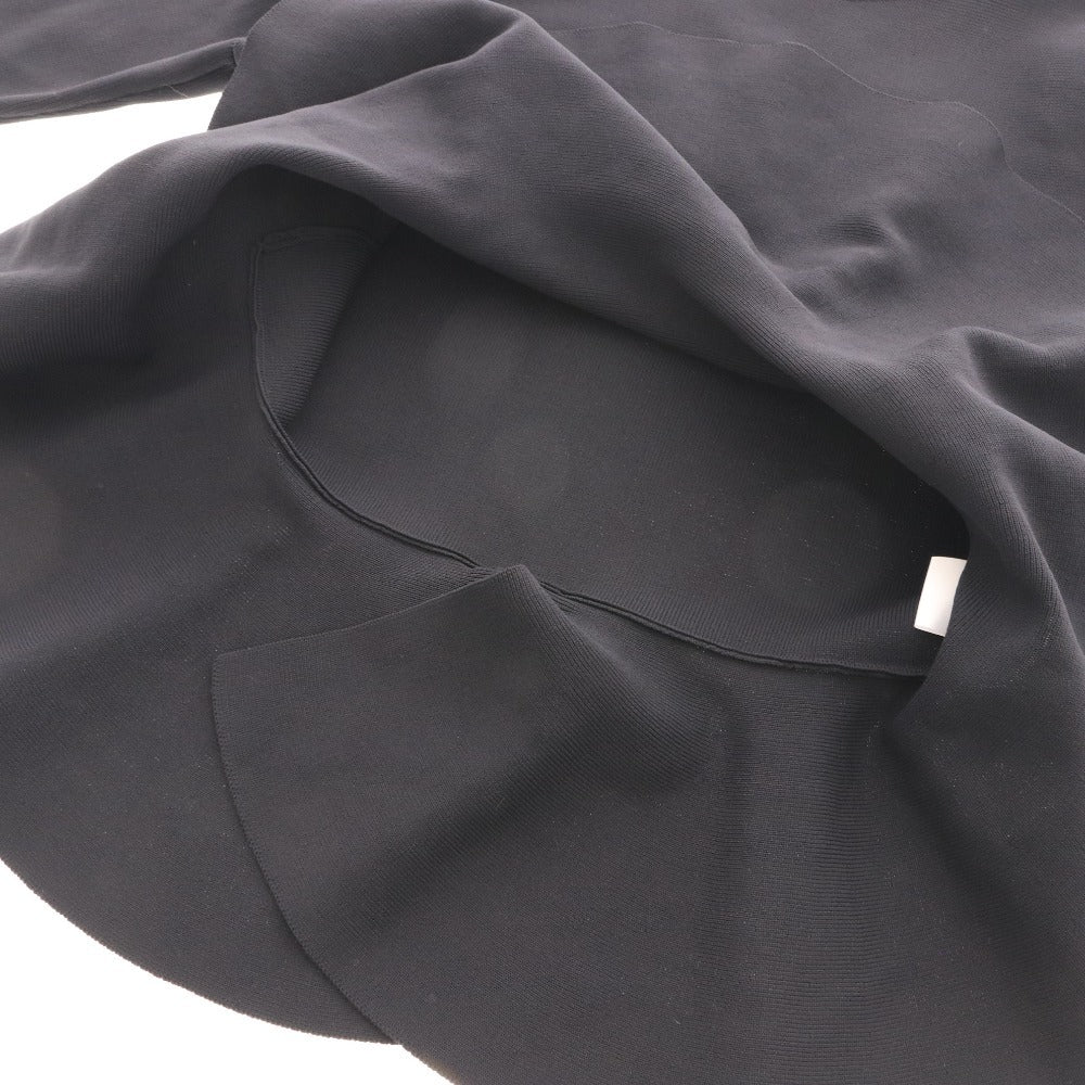 ■ エムズグレイシー ペプラムトップス 長袖 MK-118707 トップス リボン グログラン スリット レディース 40(L相当）タグ付き ブラック