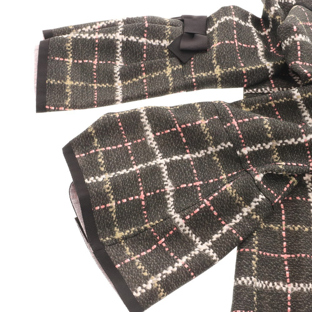 ■ エムズグレイシー チュニック 長袖 FS-910514 トップス 日本製 高品質 リボン レディース 40(L相当）ブラック系 タグ付き 未使用