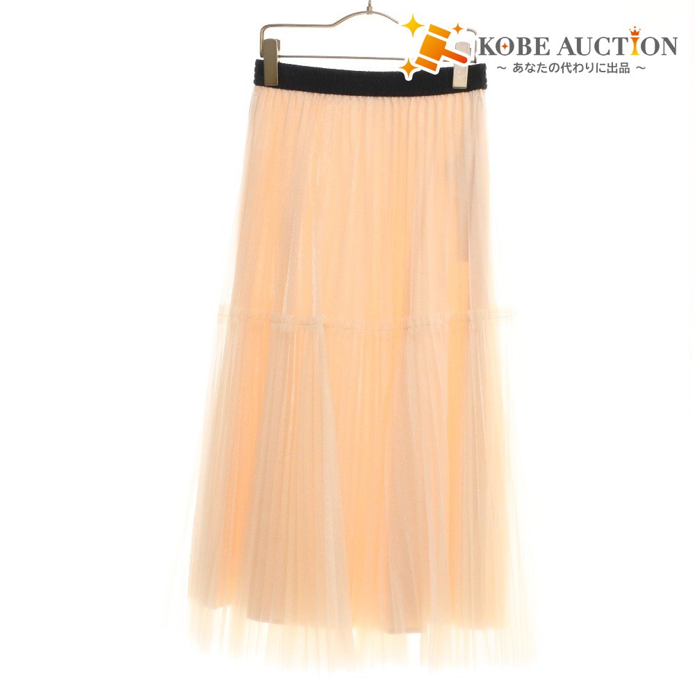 ■ ダイアグラム グレースコンチネンタル スカート 0323421065 チュール プリーツ レディース 36(S相当) アイボリー タグ付き 未使用