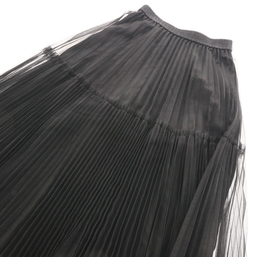 ■ ダイアグラム グレースコンチネンタル スカート 0323421065 チュール プリーツ レディース 36(S相当) ブラック タグ付き 未使用