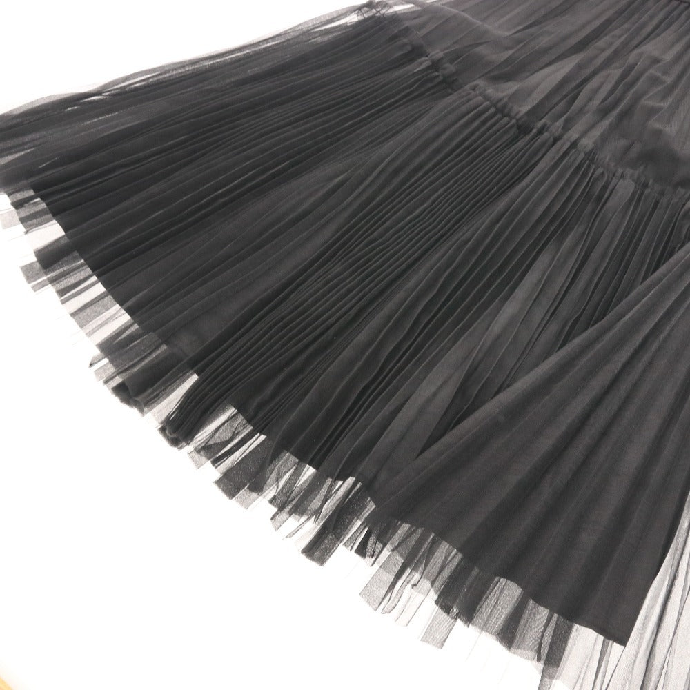 ■ ダイアグラム グレースコンチネンタル スカート 0323421065 チュール プリーツ レディース 36(S相当) ブラック タグ付き 未使用