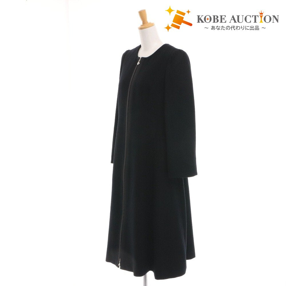 M's Gracie Long-Sleeved Coat, TD-319612, Made in Japan, Faux Fur Hood, Women's, Size 40 (Equivalent to L), Black, Tags Included, Unused