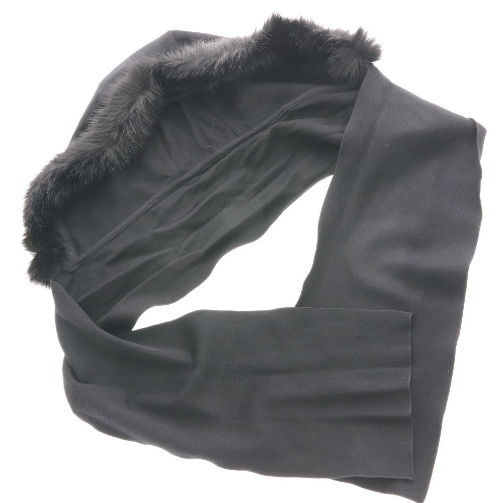 M's Gracie Long-Sleeved Coat, TD-319612, Made in Japan, Faux Fur Hood, Women's, Size 40 (Equivalent to L), Black, Tags Included, Unused