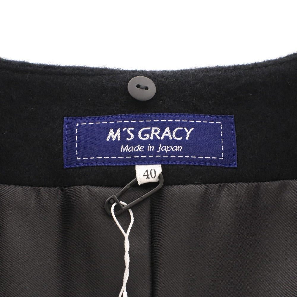 M's Gracie Long-Sleeved Coat, TD-319612, Made in Japan, Faux Fur Hood, Women's, Size 40 (Equivalent to L), Black, Tags Included, Unused