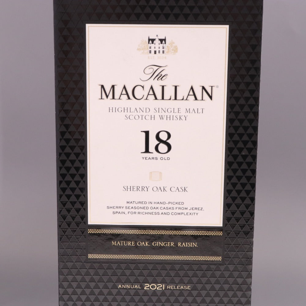 ■ マッカラン 18年 2019 空瓶 スコッチウイスキー シェリーオークカスク 700ml 箱付き