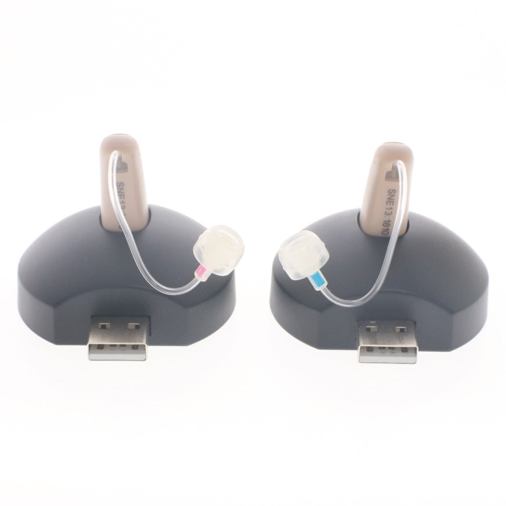 ■ Shop Japan ショップジャパン 集音器 楽ちんヒアリング クリア デジタル集音器 耳かけ型 シンプル 通電確認済み 付属品付き