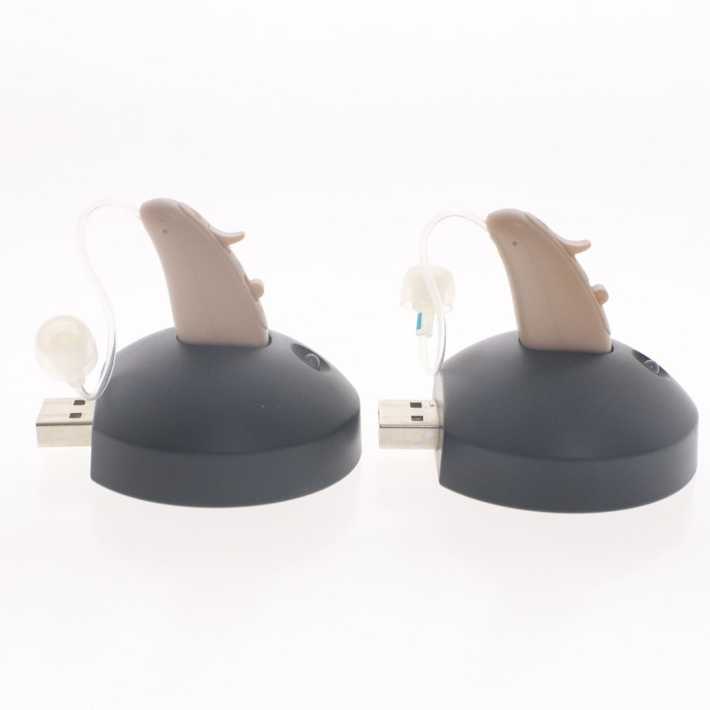 ■ Shop Japan ショップジャパン 集音器 楽ちんヒアリング クリア デジタル集音器 耳かけ型 シンプル 通電確認済み 付属品付き