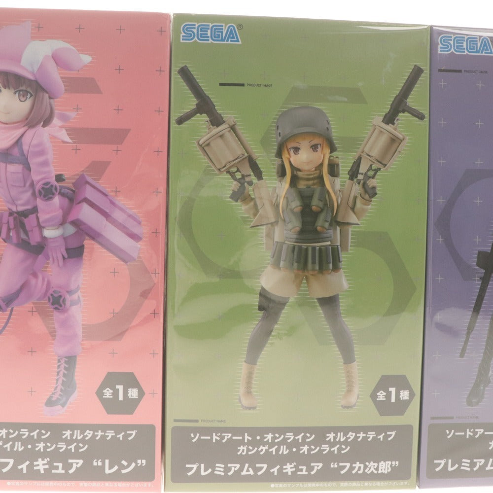 ■ Sword Art Online Alternative Gun Gale Online Premium Figures 3 Types: Ren, Fukaziroh, Pitohui - Unopened, Unused