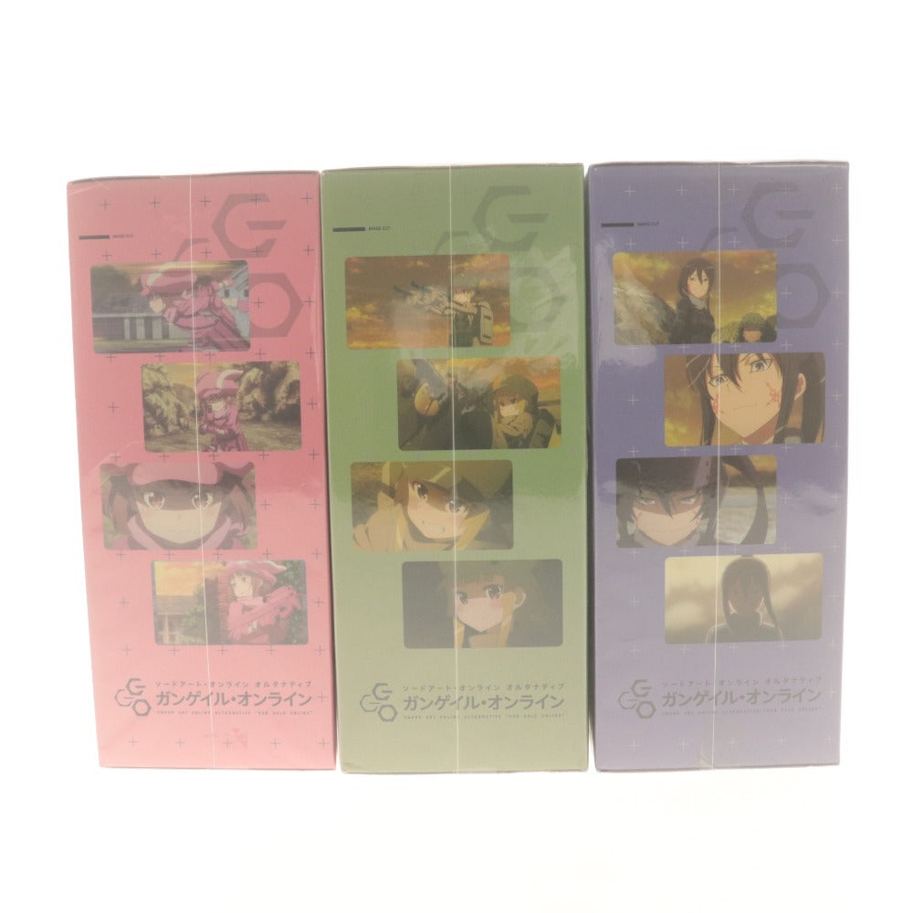 ■ Sword Art Online Alternative Gun Gale Online Premium Figures 3 Types: Ren, Fukaziroh, Pitohui - Unopened, Unused