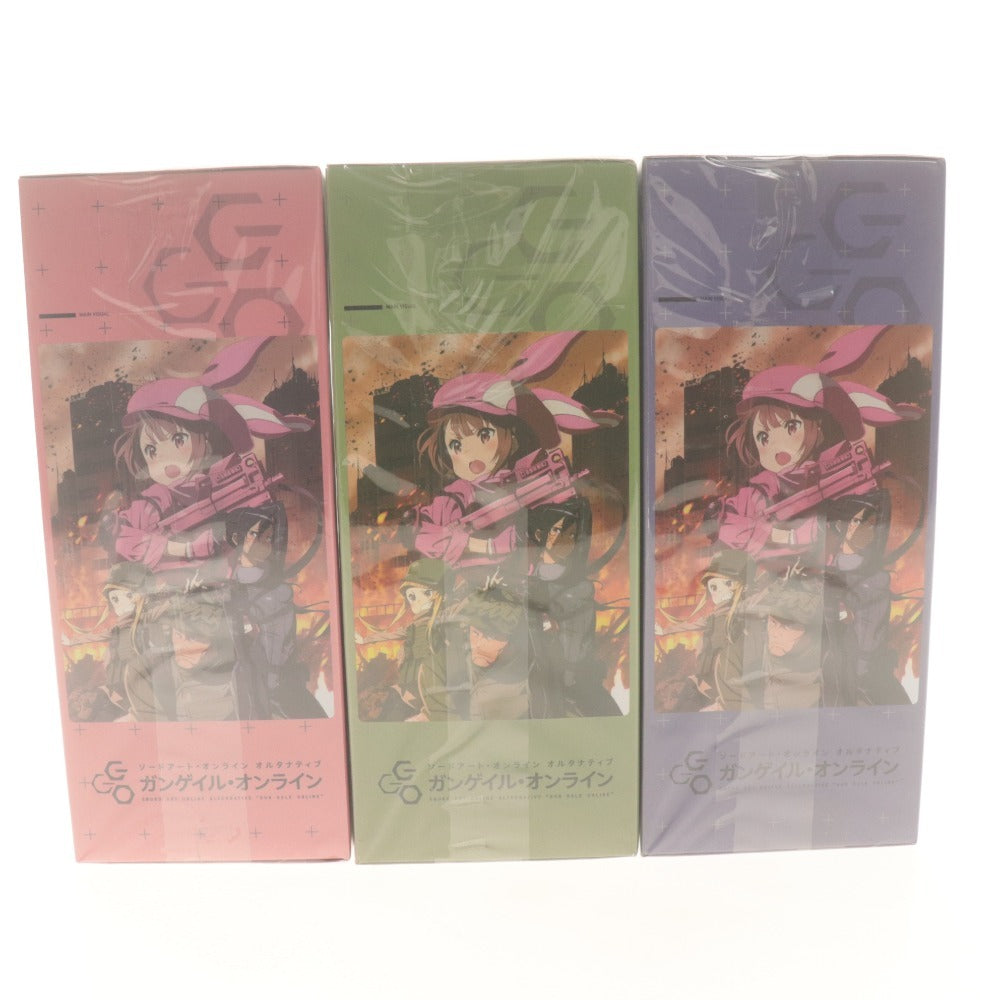 ■ Sword Art Online Alternative Gun Gale Online Premium Figures 3 Types: Ren, Fukaziroh, Pitohui - Unopened, Unused