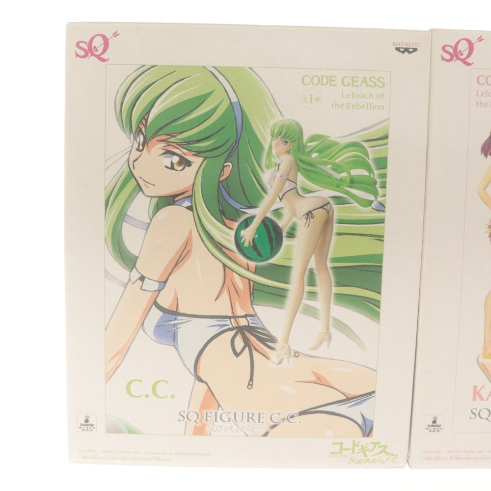 ■ コードギアス 反逆のルルーシュR2 SQフィギュア 全2種セット まとめ売り C.C. (シーツー) ＆ 紅月カレン 水着 美少女 未開封 未使用