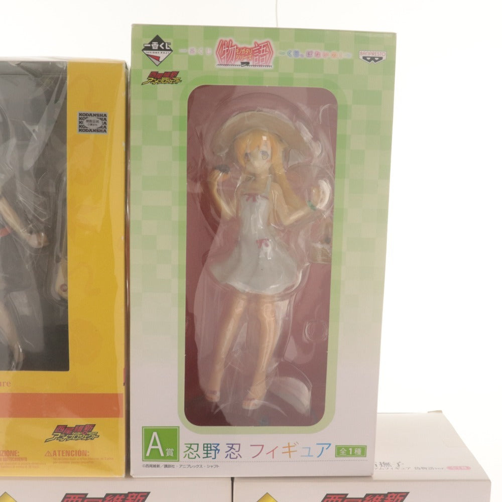 ■ 物語シリーズ 化/偽 フィギュア 5点セット まとめ売り 一番くじプレミアム A,B,C賞 阿良々木月火,火鱗,千石撫子,忍野忍 / 1/8 未開封