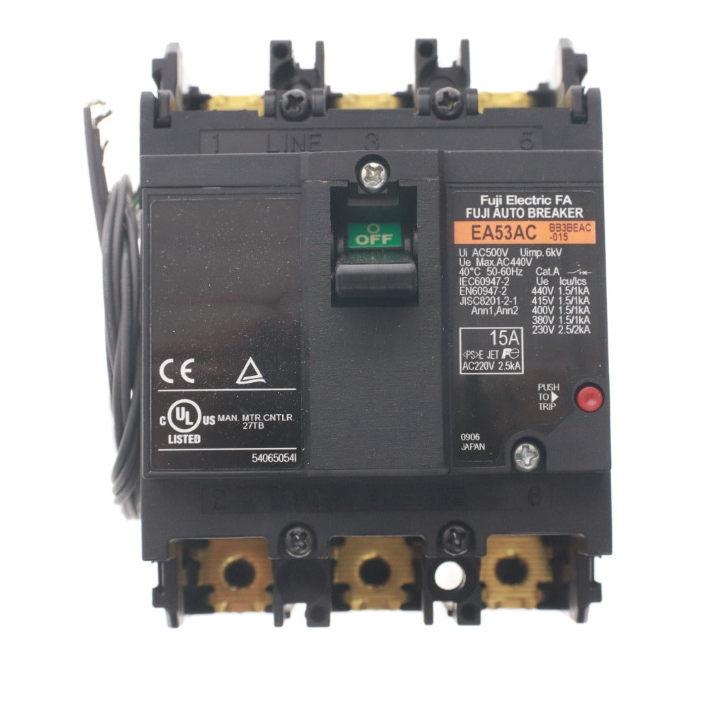 ■ 富士電機 オートブレーカー EA33AC EA53AC 3P 15A 漏電遮断器 EG33FC 3P 15A 4点セット まとめ売り 箱 付属品付き