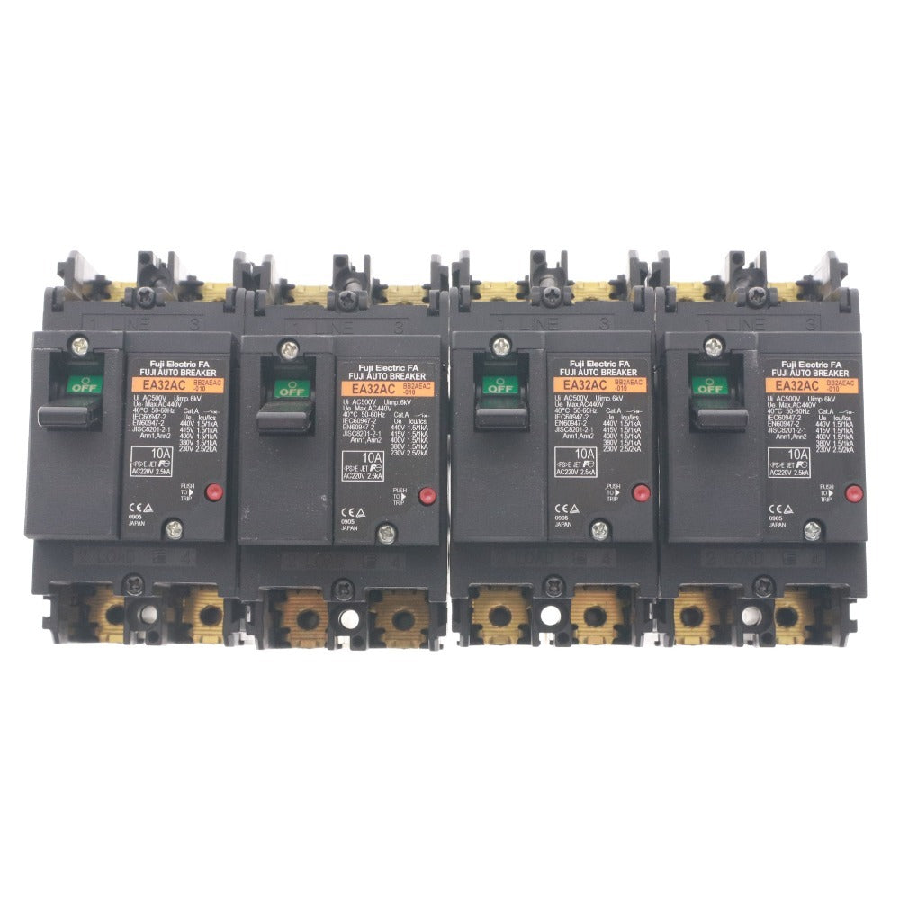■ 富士電機 オートブレーカー EA32AC 2P 10A 4個セット まとめ売り 産業用機械 回路保護 小型配線用遮断器 箱 付属品付き