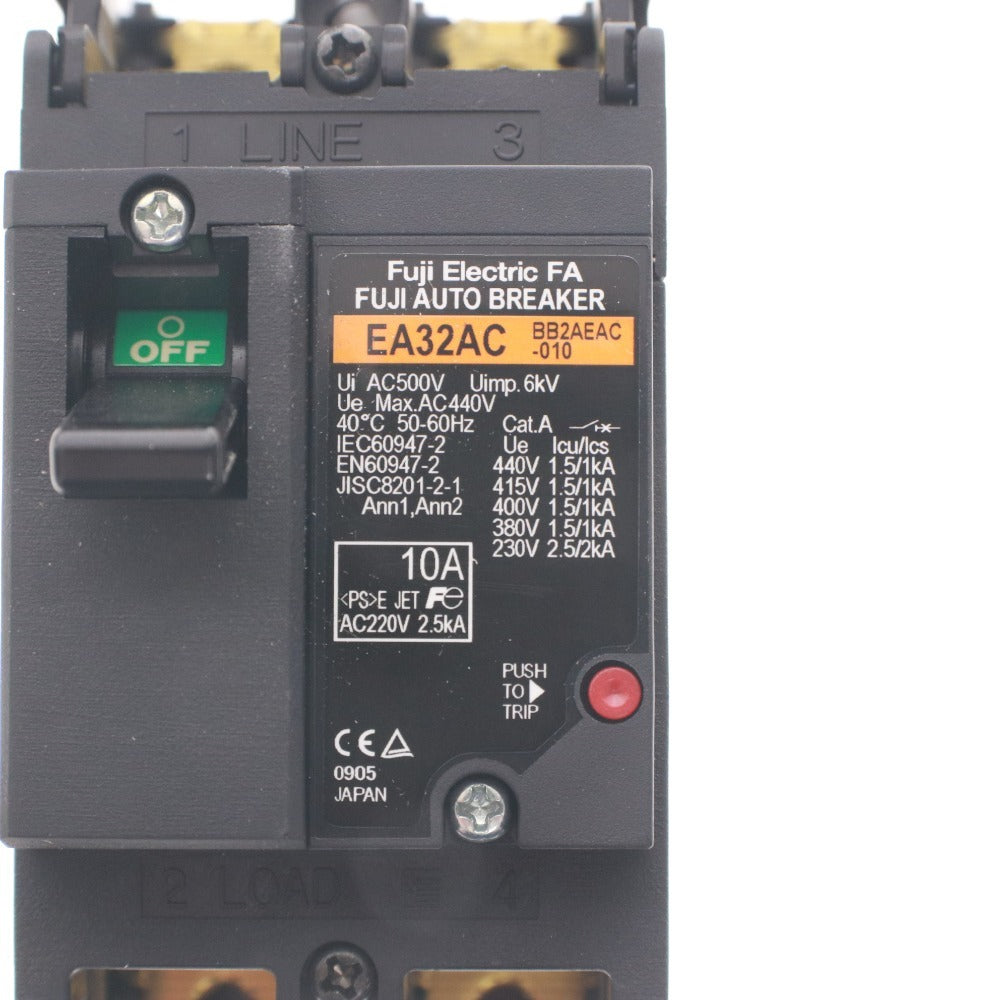 ■ 富士電機 オートブレーカー EA32AC 2P 10A 4個セット まとめ売り 産業用機械 回路保護 小型配線用遮断器 箱 付属品付き