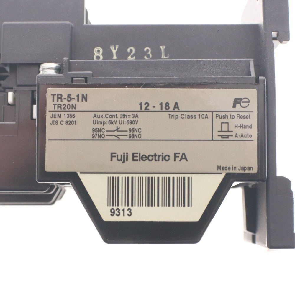 ■ 富士電機 ブレーカー TR-5-1N 12-18A 3個セット まとめ売り 電磁開閉器用 標準型サーマルリレー 保護継電器