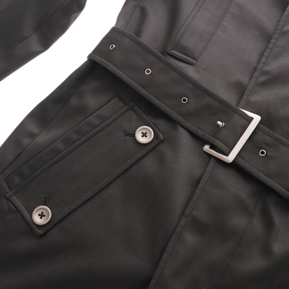 ■ Sortisso ソルティッソ トレンチコート 長袖 707409 アウター メンズ M ブラック タグ付き 未使用