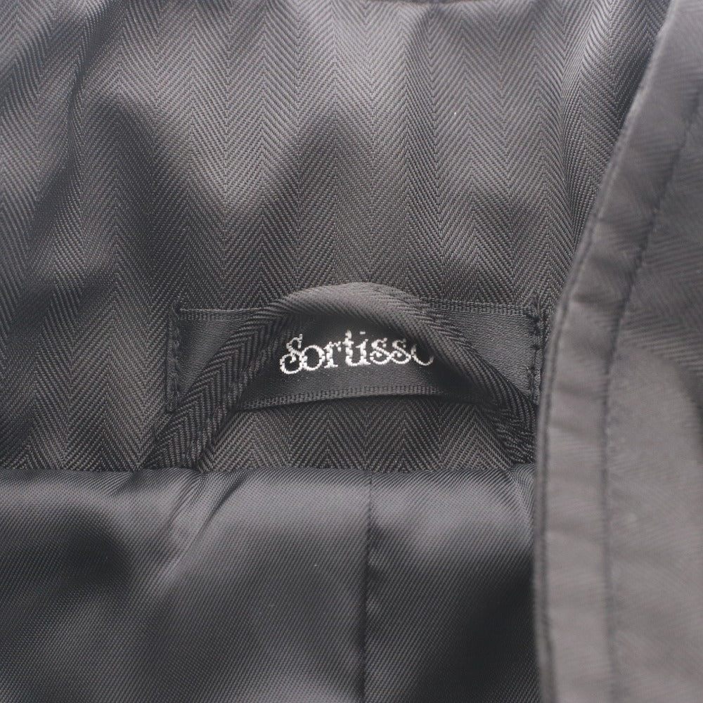 ■ Sortisso ソルティッソ トレンチコート 長袖 707409 アウター メンズ M ブラック タグ付き 未使用