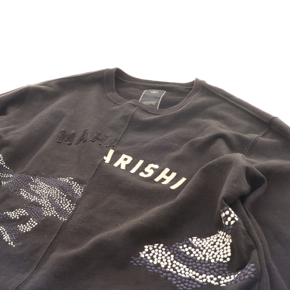 ■ Maharishi Sweatshirt Long Sleeve Top Men's XXL Black