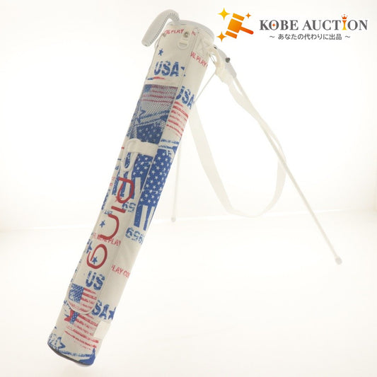 ■ PING ピン ゴルフバッグ GB-A2311 アメリカンフラッグ スタンドクラブケース 2023年モデル 2分割 80cm 1kg マルチカラー ホワイト 等