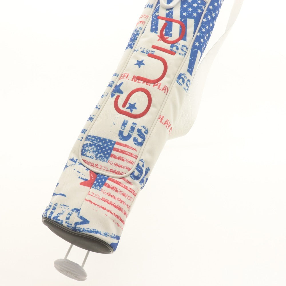 ■ PING ピン ゴルフバッグ GB-A2311 アメリカンフラッグ スタンドクラブケース 2023年モデル 2分割 80cm 1kg マルチカラー ホワイト 等