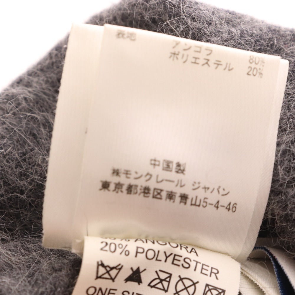 ■ モンクレール ニット帽 BERRETTO ビーニー 帽子 メンズ グレー
