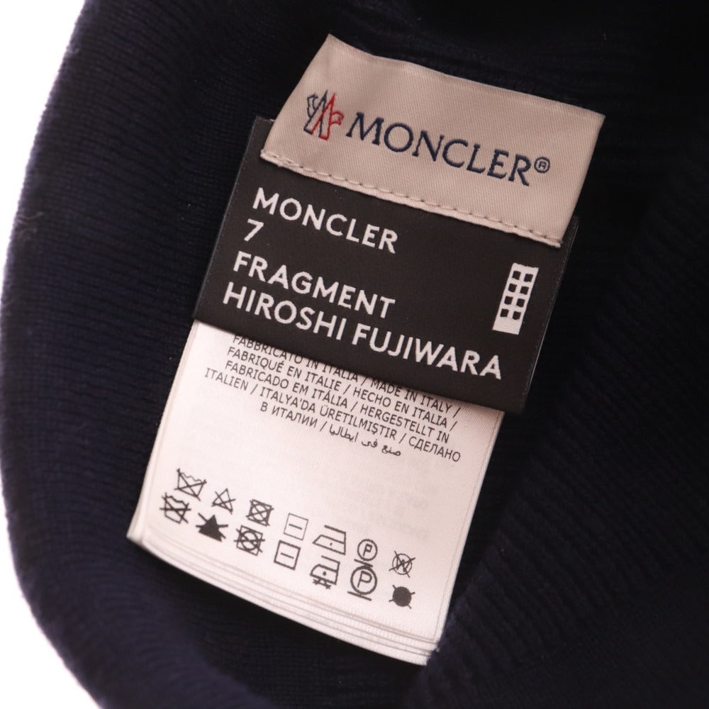 ■ Moncler knit hat fragment knit cap beanie hat men's navy