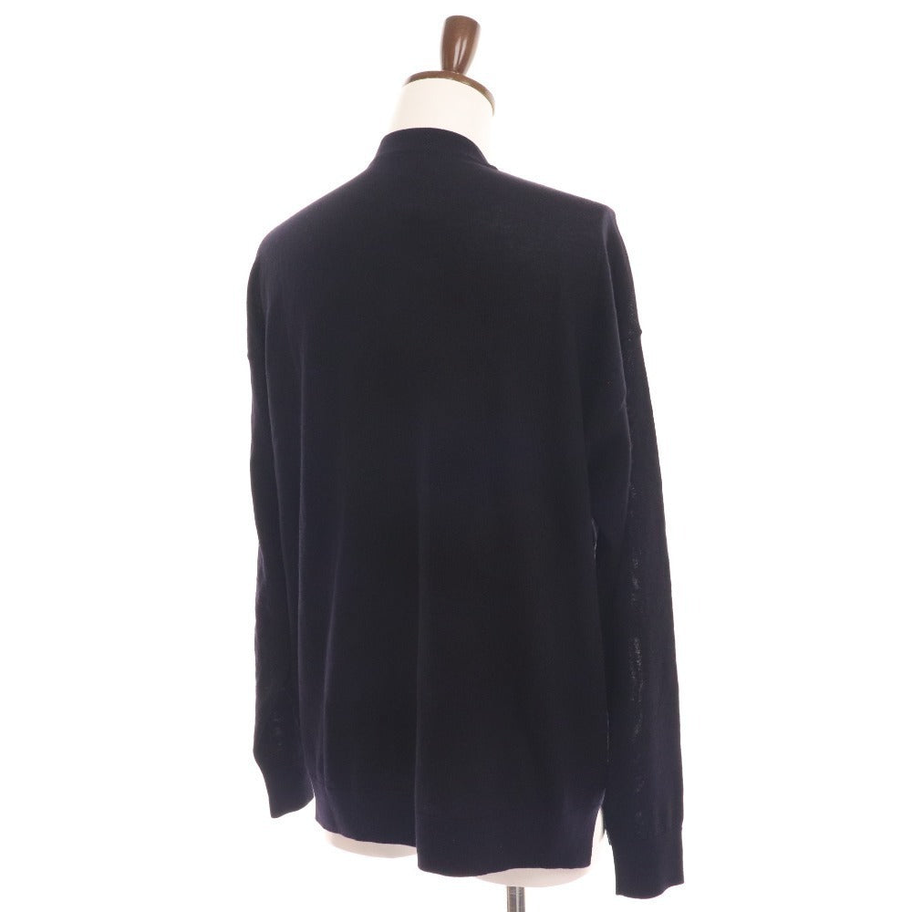 ■ Emporio Armani knit sweater long sleeve top men's L navy tag attached unused