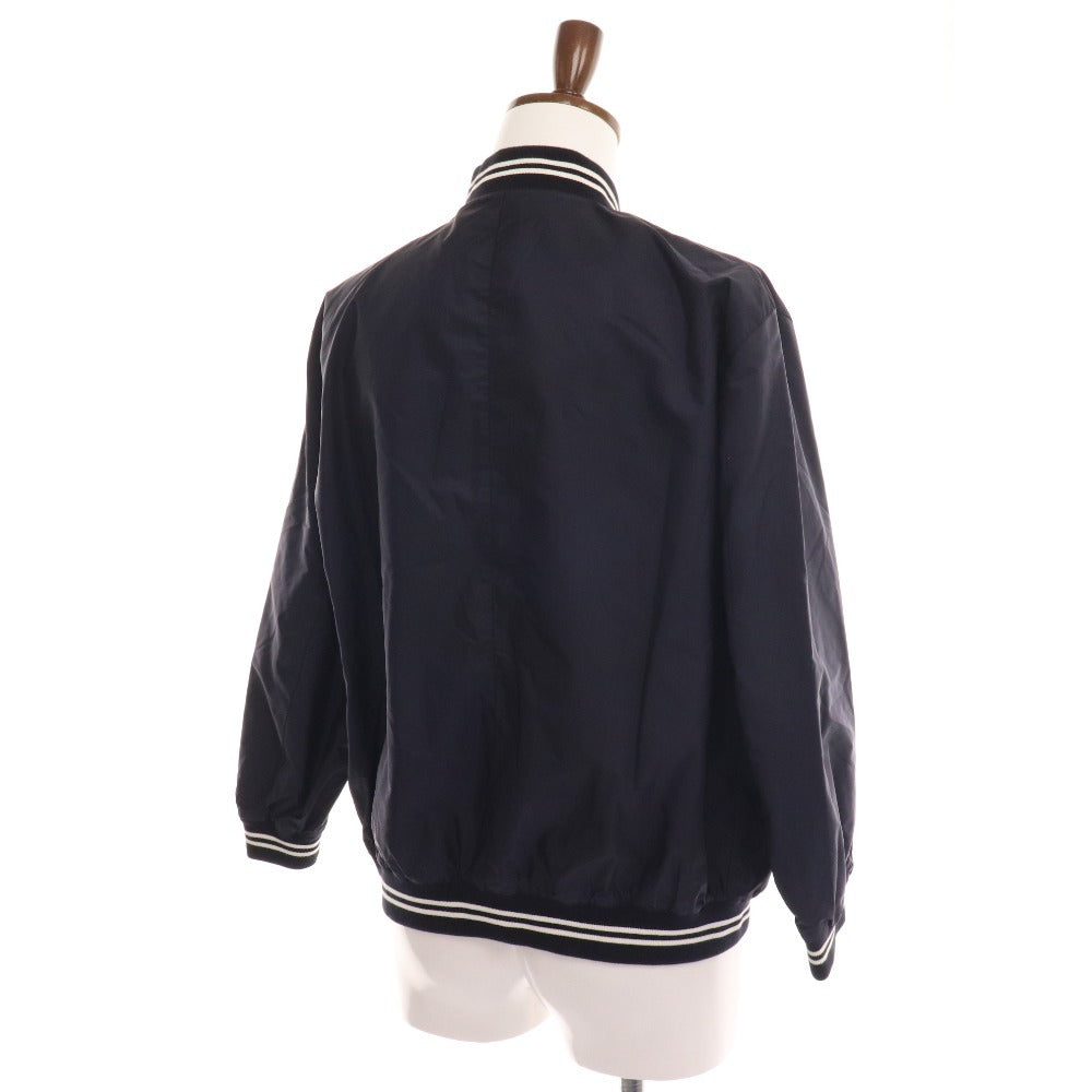 ■ Prada varsity jacket, 3/4 sleeve outerwear, reversible zip-up, men's size 50, navy