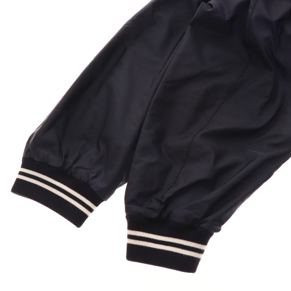 ■ Prada varsity jacket, 3/4 sleeve outerwear, reversible zip-up, men's size 50, navy