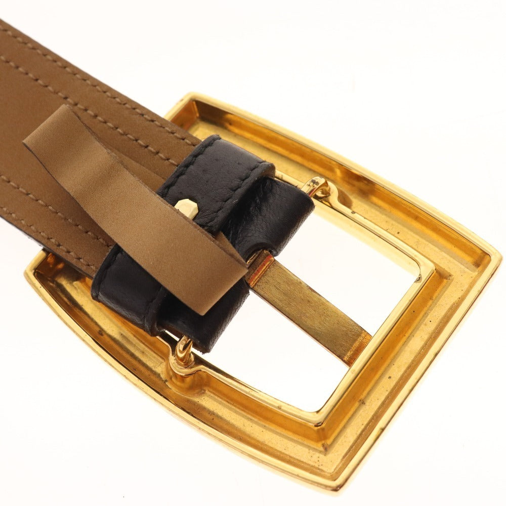 ■ Prada Belt Buckle 1C 4141 6 Gold Hardware Men's 80/32 Black