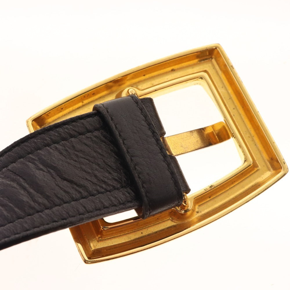 ■ Prada Belt Buckle 1C 4141 6 Gold Hardware Men's 80/32 Black