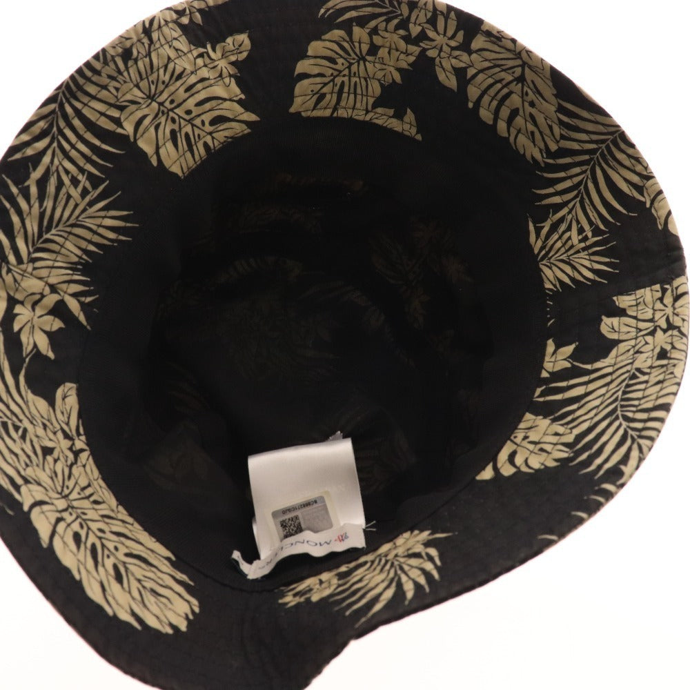 ■ Moncler bucket hat, botanical, men's, women's, L, black