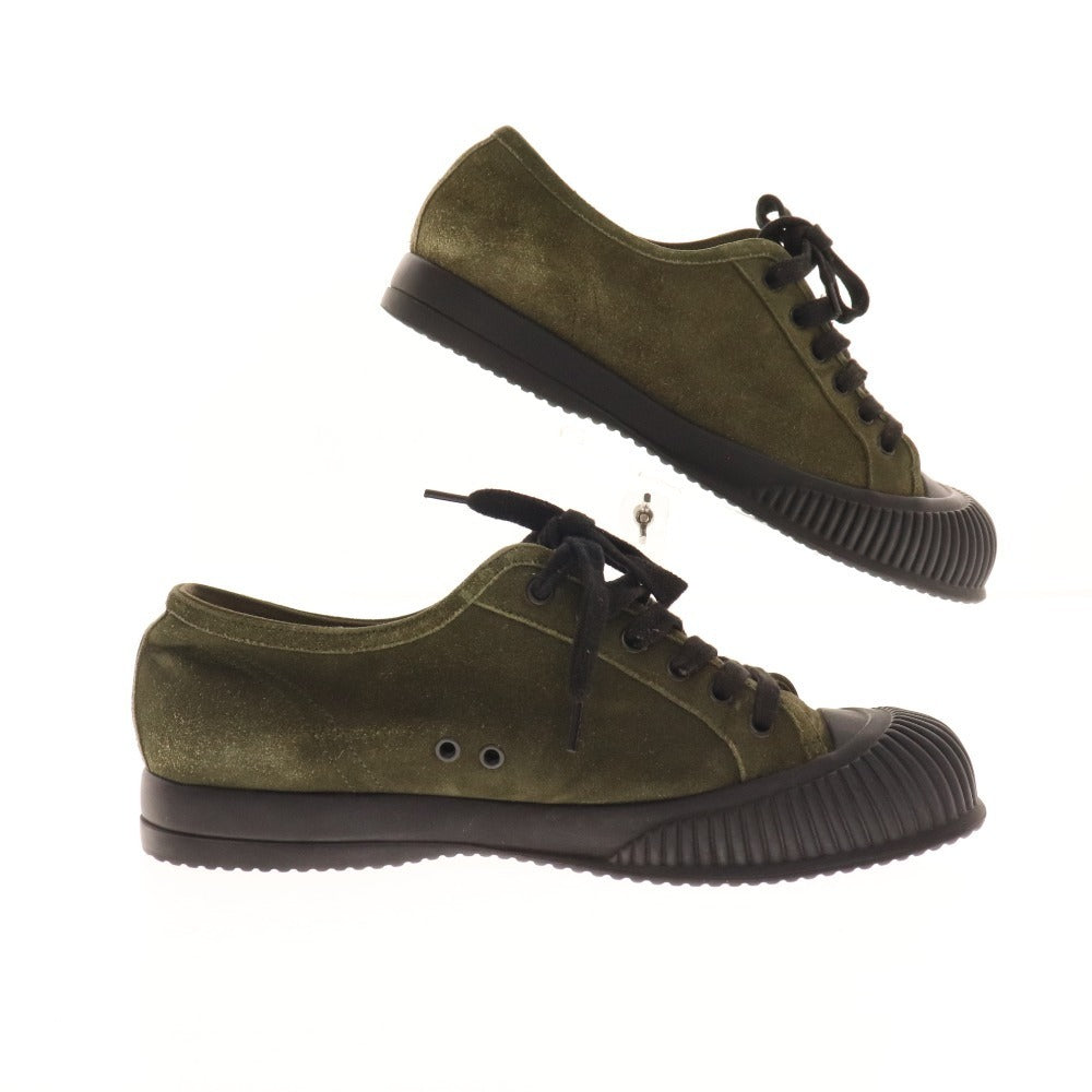 ■ Prada low-cut sneakers, shoes, suede, rubber, men's, khaki