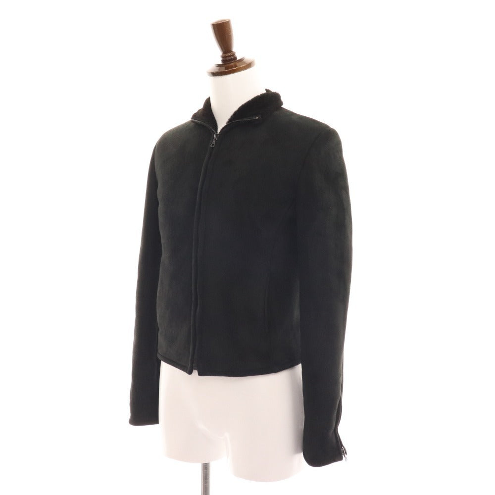 ■ ルッフォ ブルゾン ジャケット ジップアップ レザージャケット アウター メンズ 42 ブラック