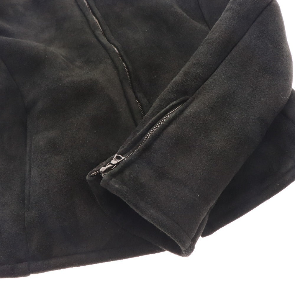■ ルッフォ ブルゾン ジャケット ジップアップ レザージャケット アウター メンズ 42 ブラック