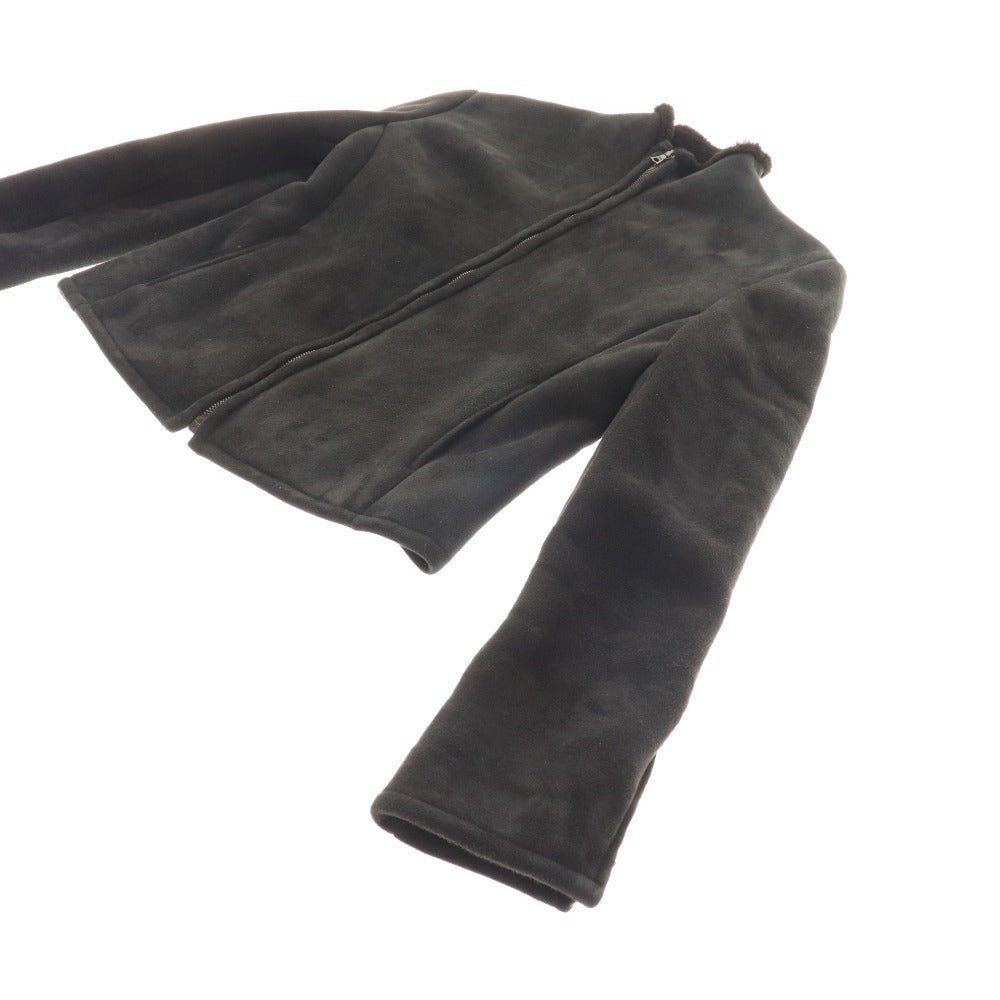 ■ ルッフォ ブルゾン ジャケット ジップアップ レザージャケット アウター メンズ 42 ブラック