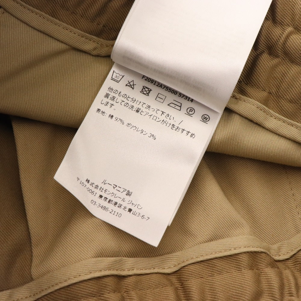 ■ Moncler Pantaloons Pants Stretch Bottoms Elastic Waist Chinos Men's Size 48 Beige Tag Included Unused