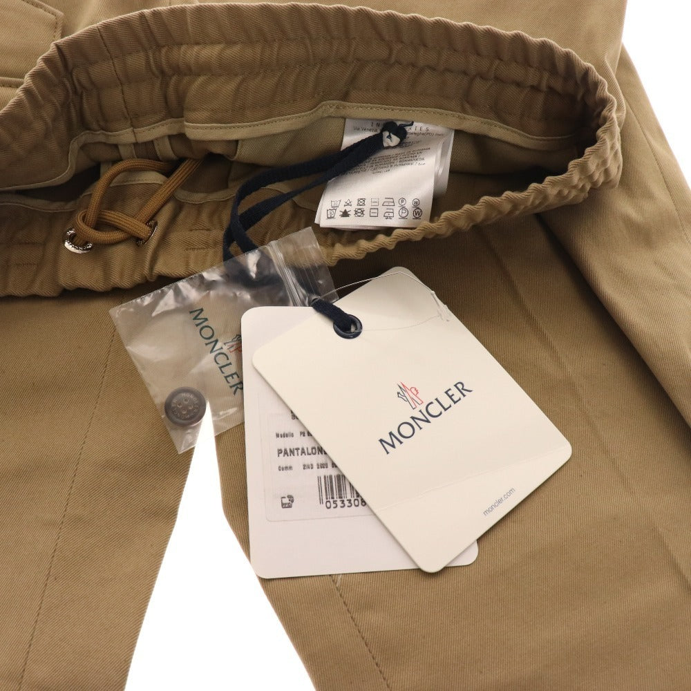 ■ Moncler Pantaloons Pants Stretch Bottoms Elastic Waist Chinos Men's Size 48 Beige Tag Included Unused