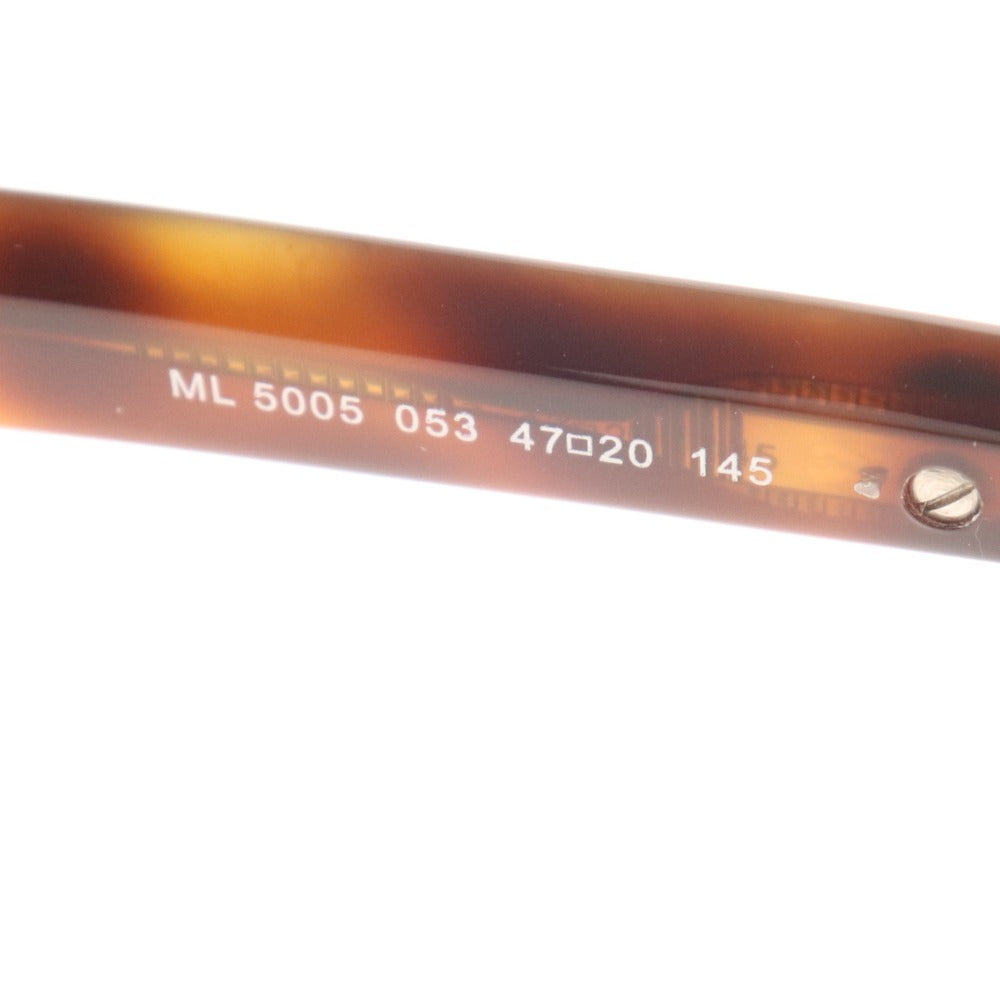 ■ モンクレール メガネ 眼鏡 ML 5005 053 47□20 145 アイウェア べっ甲柄 度なし レディース ブラウン 付属品付き