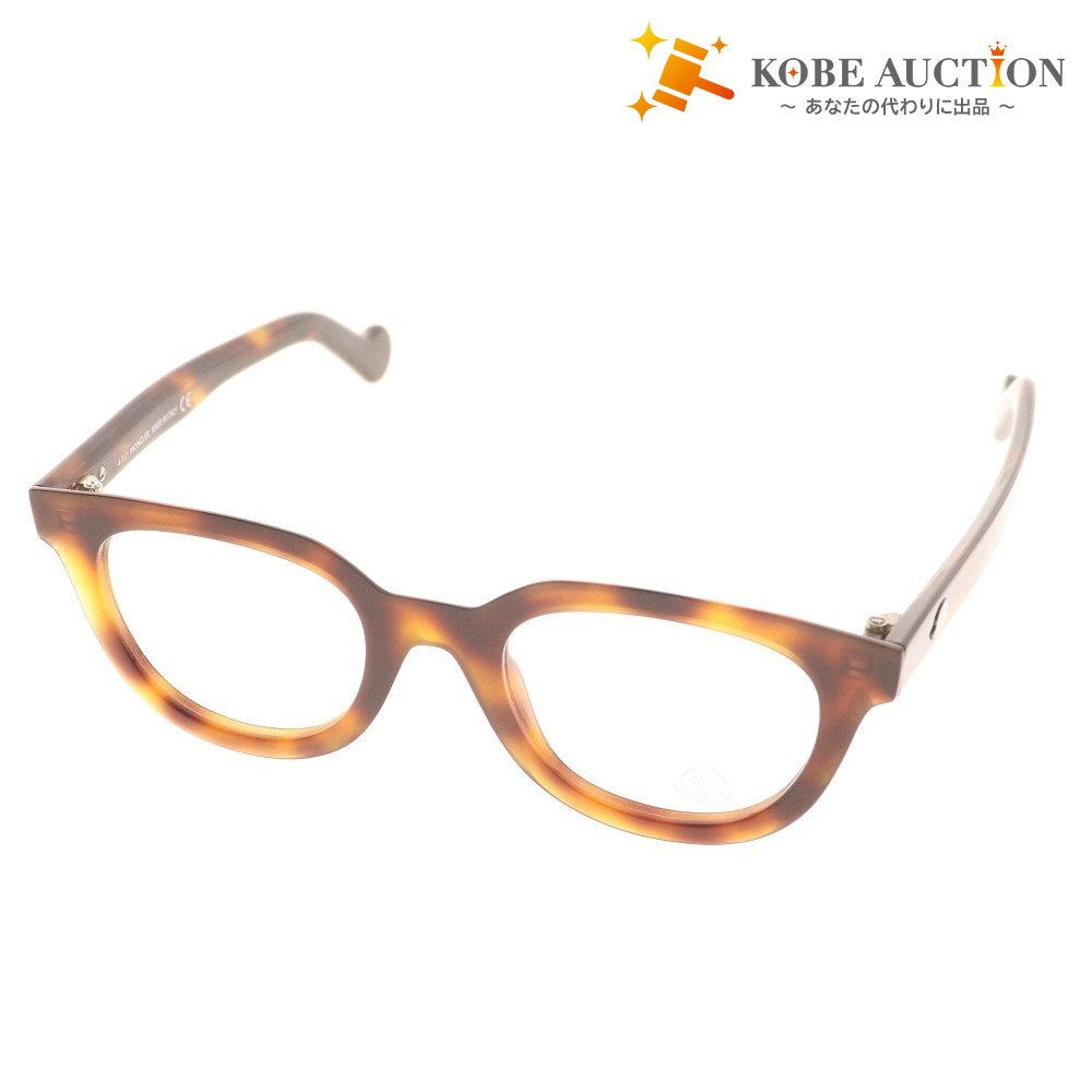 ■ Moncler Glasses Eyeglasses ML 5005 053 47□20 145 Eyewear Tortoise Shell Pattern Non-Prescription Women's Brown Accessories Included