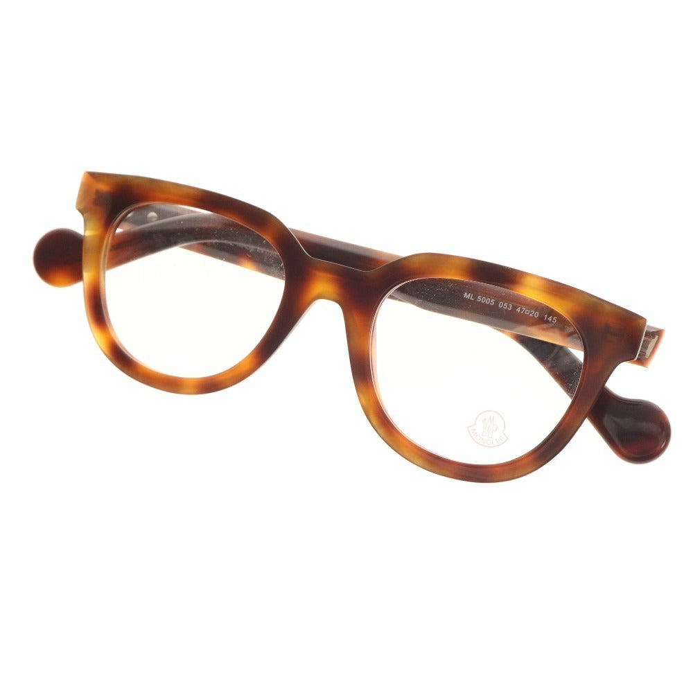 ■ Moncler Glasses Eyeglasses ML 5005 053 47□20 145 Eyewear Tortoise Shell Pattern Non-Prescription Women's Brown Accessories Included